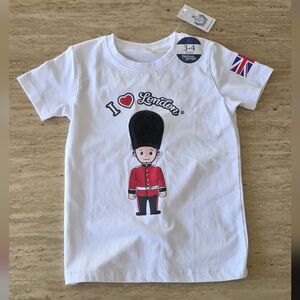 White Kids T-Shirt with London Print